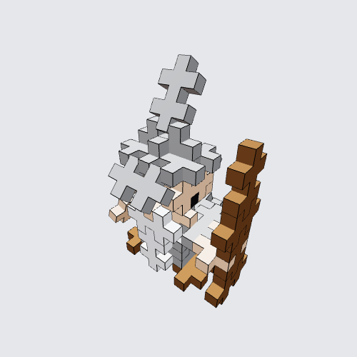 Plus-Plus Gandalf Minifigure Instructions