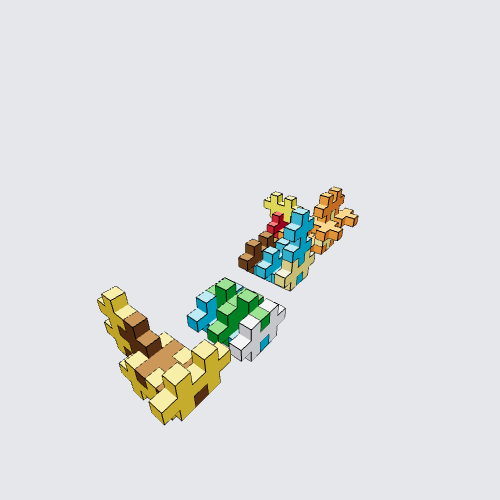 Plus-Plus Gen 1 Starters + Pikachu 3D Instructions