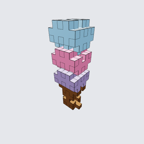 Plus-Plus Ice cream cone instructions