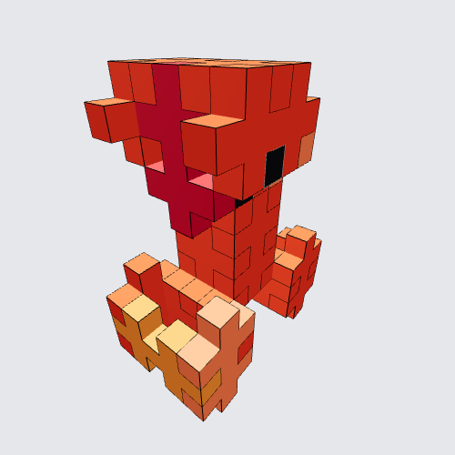 Plus-Plus Lava creeper Instructions