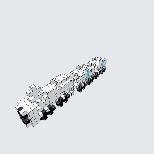 Plus-Plus Locomotive with Two Trailers Instructions