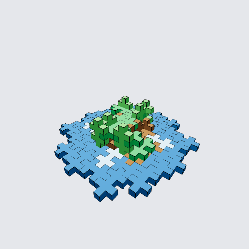 Plus-Plus Minecraft island Instructions