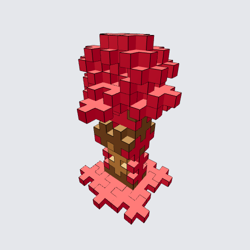 Plus-Plus Minecraft Nether Red Tree Instructions
