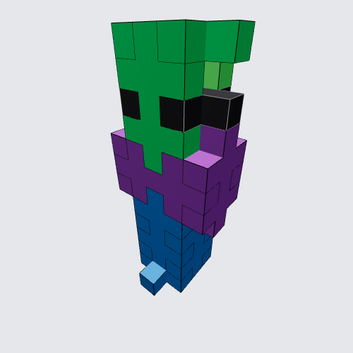 Plus-Plus Minecraft zombi Instructions