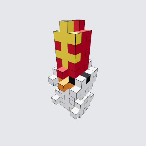 Plus-Plus Mini snowman Instructions