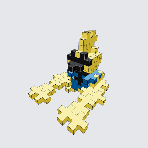 Plus-Plus Minion with Banana Blasters instructions