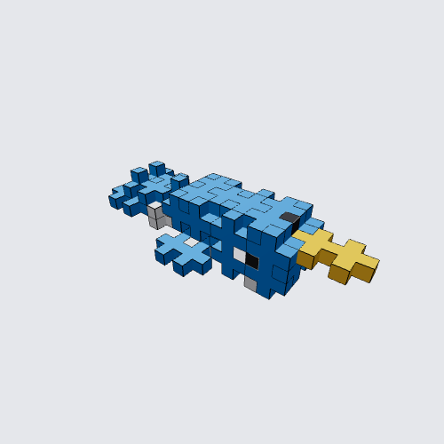 Plus-Plus Narwhal instructions
