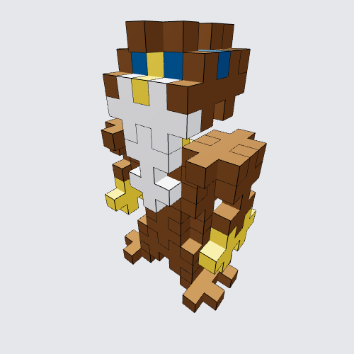 Plus-Plus Old Man (Legend of Zelda) Instructions