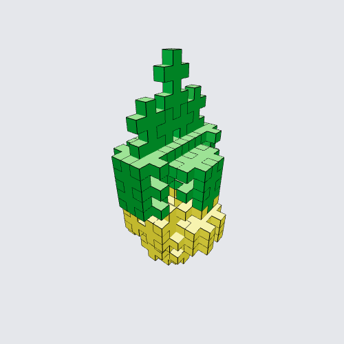 Plus-Plus Pineapple Instructions