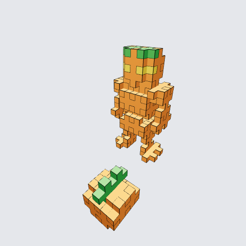 Plus-Plus Pumpkin monster & pumpkin Instructions