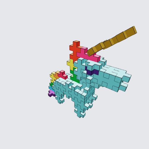 Plus-Plus Rainbow Unicorn Instructions