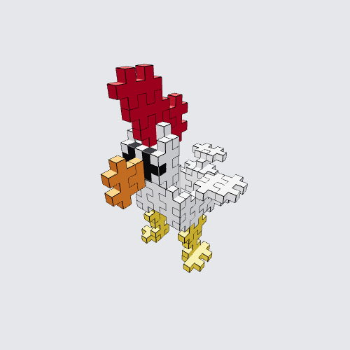 Plus-Plus Rooster Instructions
