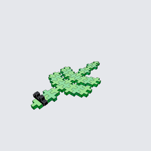 Plus-Plus Serpent dragon Instructions