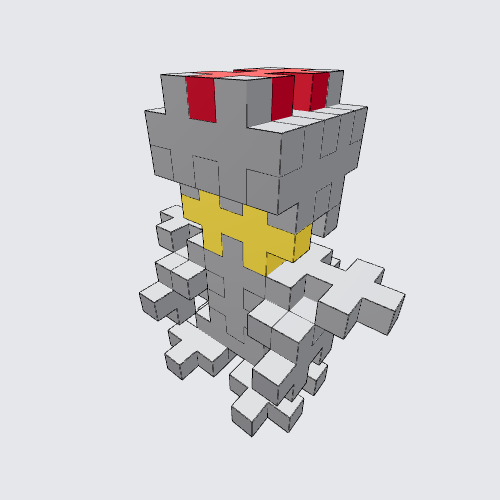 Plus-Plus Small knight instructions