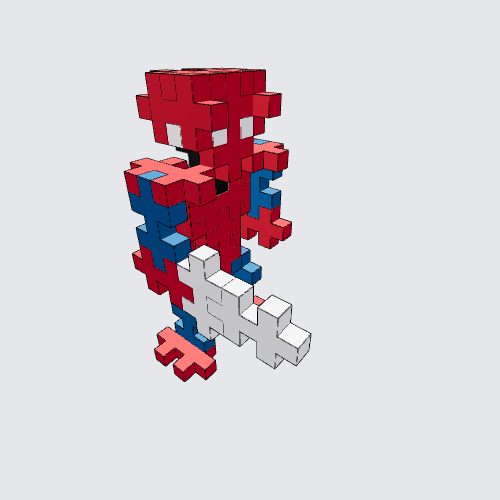 Plus-Plus Spider Man making web instructions