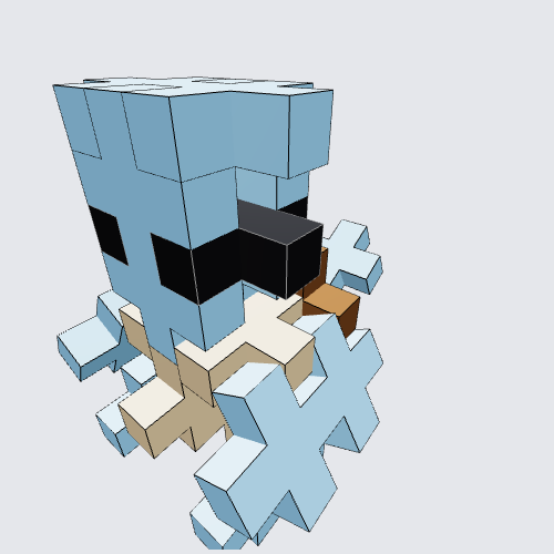 Plus-Plus Squirtle Instructions