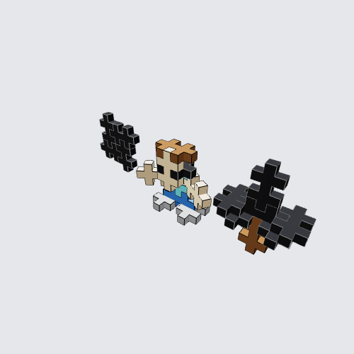 Plus-Plus Steve with netherite sword and netherite shield Instructions
