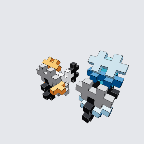 Two Bikers: Blue and Orange Plus-Plus Instructions
