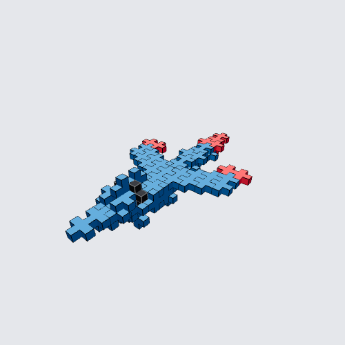 Plus-Plus Water Flame Dragon Instructions