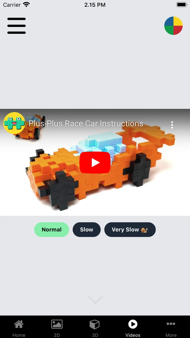 Plus-Plus App video tutorial with playback speed controls