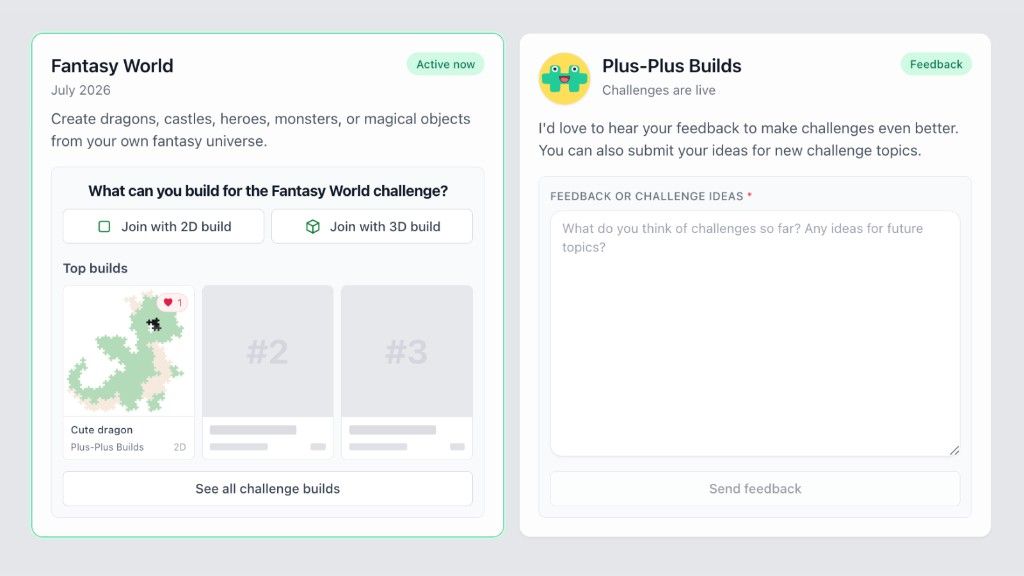 Plus-Plus Challenges Are Live! Join the Fantasy World Building Challenge