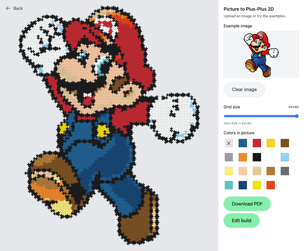 Turn any picture into a Plus-Plus 2D mosaic