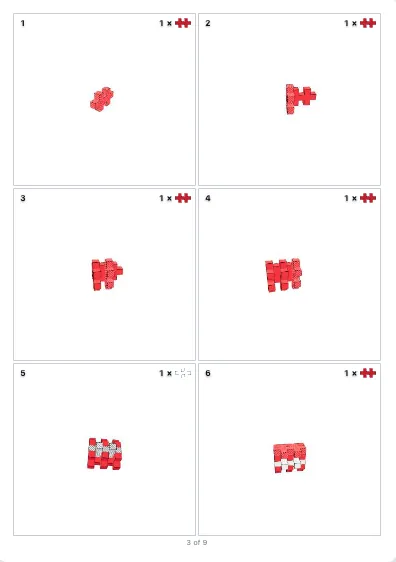 Plus-Plus Spiderman printable instructions page 2 with step-by-step build steps