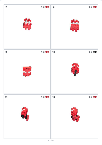 Plus-Plus Spiderman printable instructions page 3 with step-by-step build steps