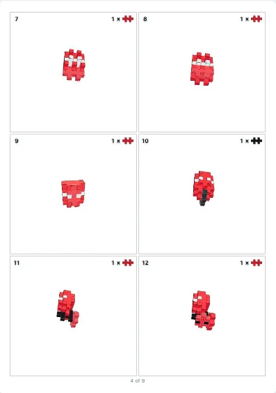 Plus-Plus Spiderman printable instructions page 3 with step-by-step build steps