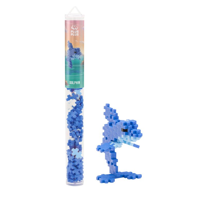 Dolphin ยท 70 pieces Plus-Plus tube
