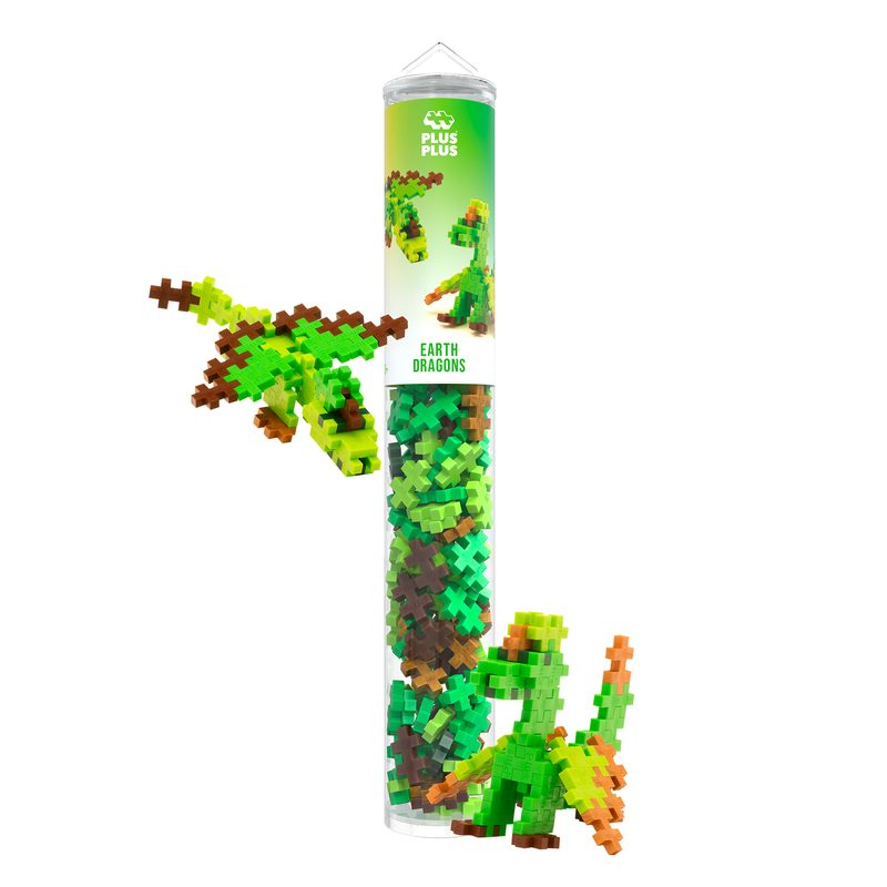 Earth Dragons - 100 Piece Tube Plus-Plus Instructions