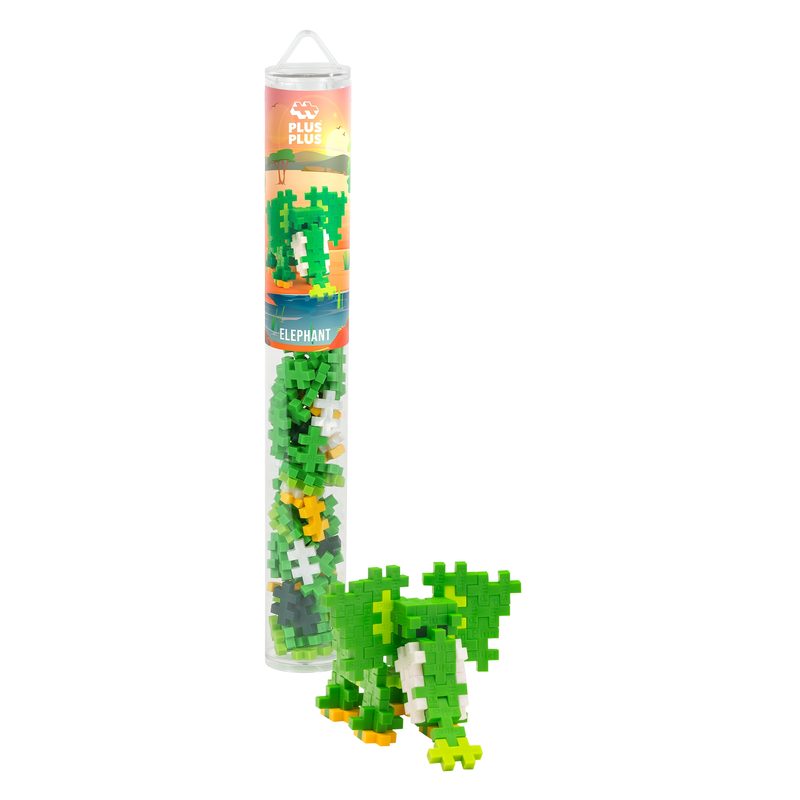 Emerald Elephant - 100 Piece Tube Plus-Plus Instructions