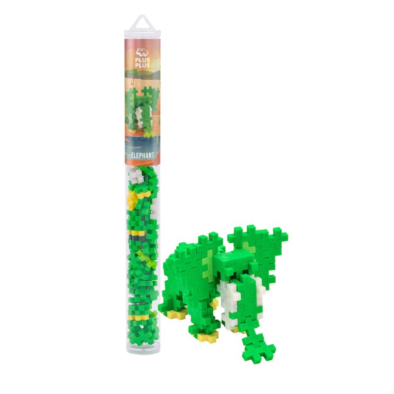 Emerald Elephant - 70 Piece Tube Plus-Plus Instructions
