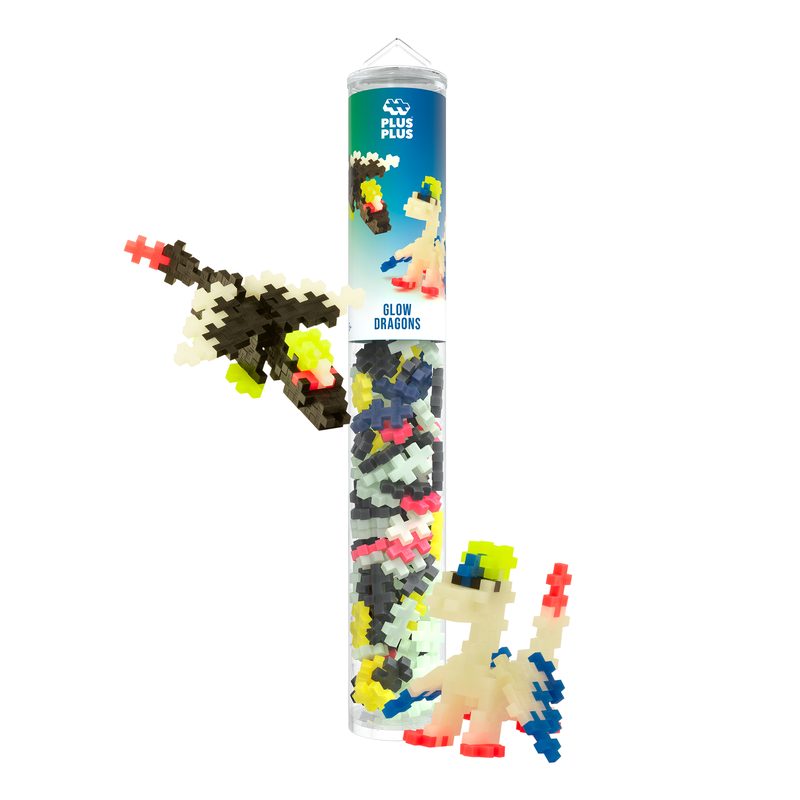 Glow Dragons - 100 Piece Tube Plus-Plus Instructions