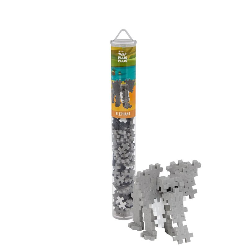 Grey Elephant - 100 Piece Tube Plus-Plus Instructions