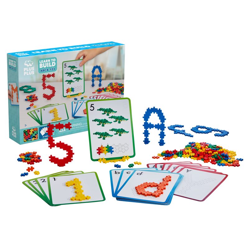 Learn To Build - ABC & 123 - 400 Piece Set Plus-Plus Instructions