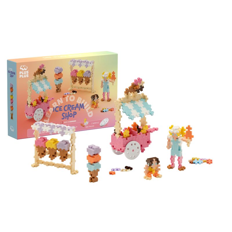 Learn to Build - Ice Cream Shop - 280 Piece Set Plus-Plus Instructions
