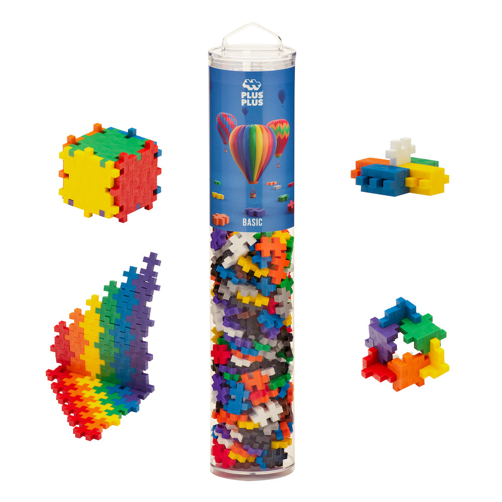 Plus-Plus 240 Piece Tube – Basic Mix Building Blocks Set for Creative Kids