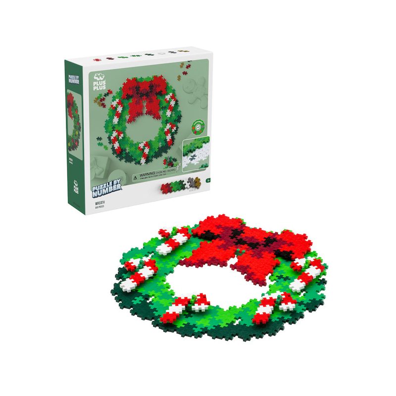 500 pc Wreath - Puzzle By Number Plus-Plus set