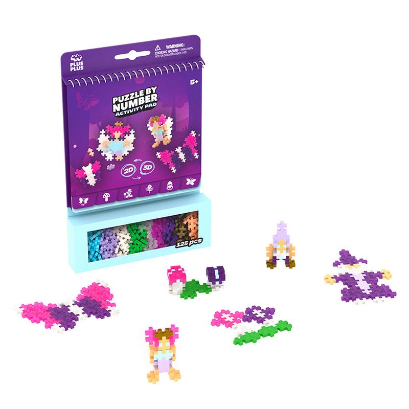 Activity Pad - Enchanted Forest - Puzzle By Number - 125 Piece Set Plus-Plus Instructions