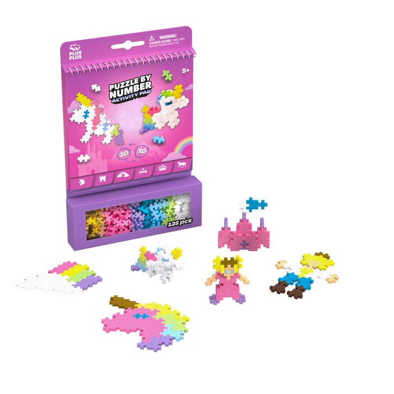 Activity Pad - Fairytale - Puzzle By Number - 125 Piece Set Plus-Plus Instructions