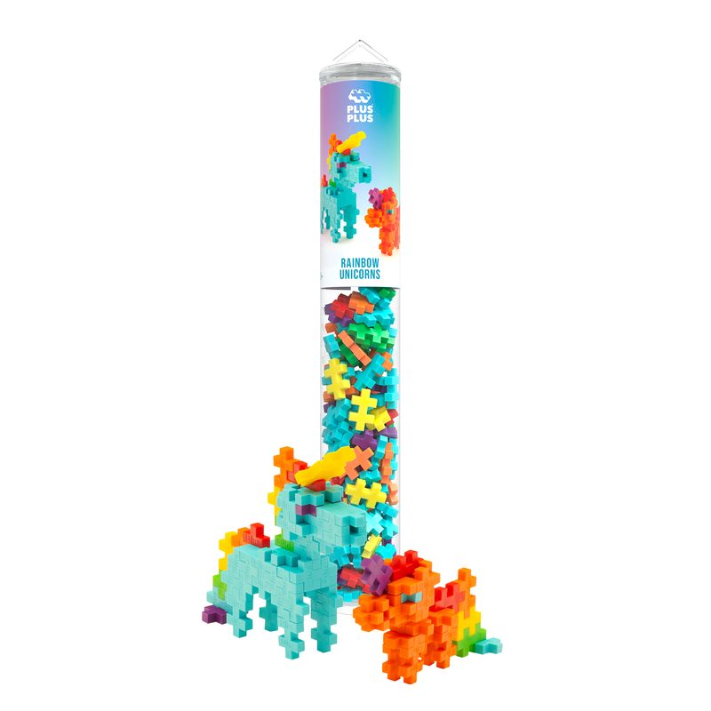 Rainbow Unicorns - 100 Piece Tube Plus-Plus Instructions